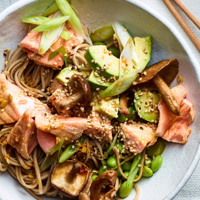 salmon-and-buckwheat-noodle-bowls-with-avocado-and-shiitake-mushrooms